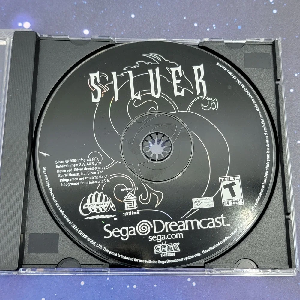 Silver Sega Dreamcast Game Disc Only Action RPG Infogrames T-15108N